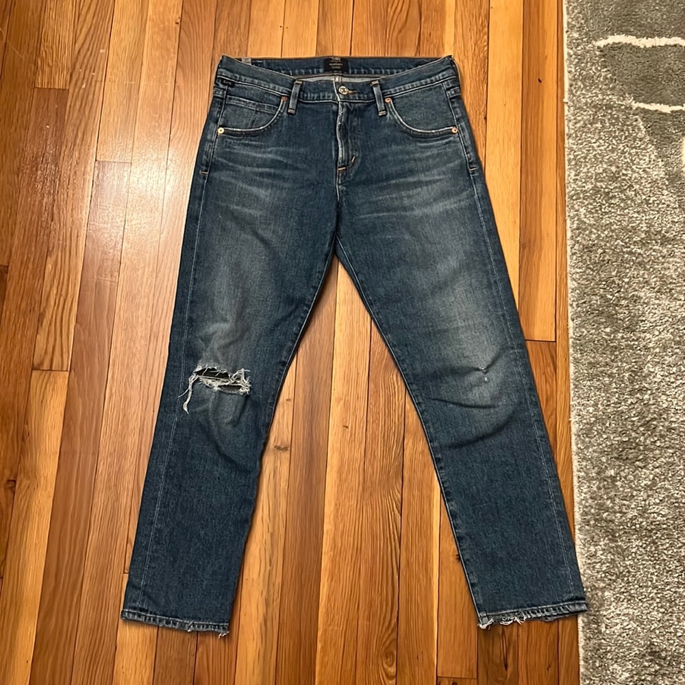 Citizens of Humanity Elsa Mid Rise Slim Crop Jeans - Picture 1 of 4